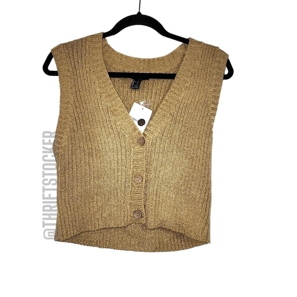 Forever 21 button front sweater vest - Picture 2 of 7